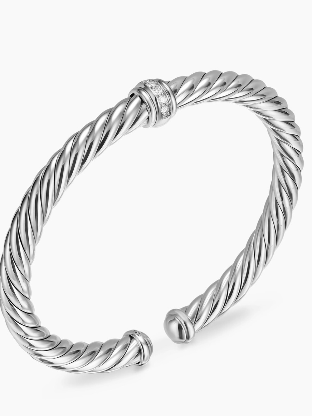 David Yurman Cable Cuff Bracelet with Diamonds